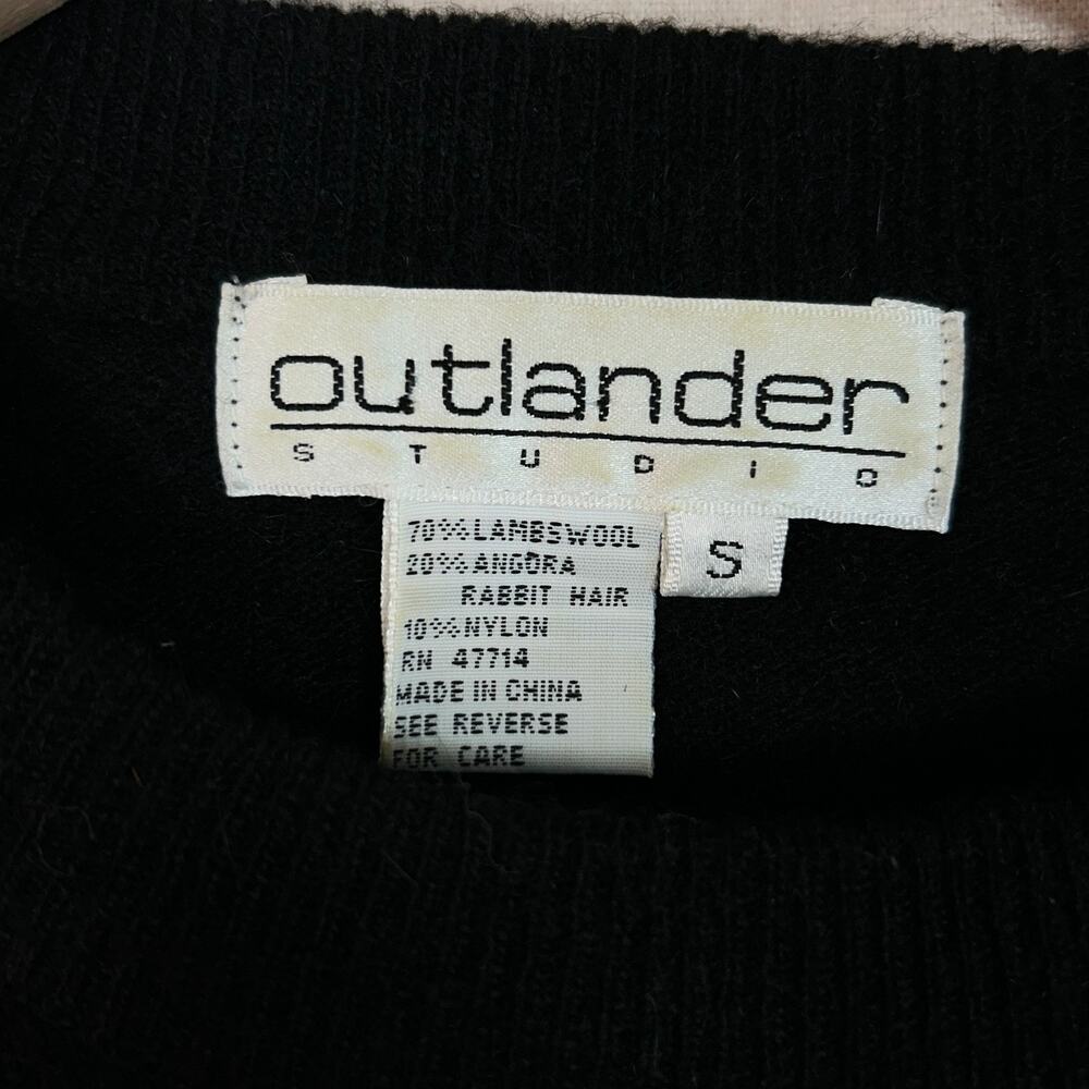 VTG Outlander Womens Beaded Sweater Size S Lambswool Pearl Beaded Glam‎ Holidays - Picture 4 of 8